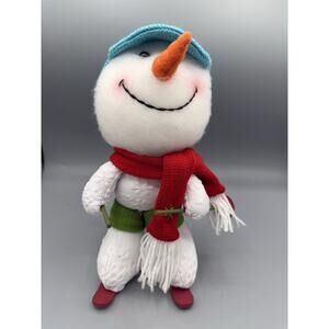 Snowman Skier Christmas Figure Nordic Folk Art Winter Decor 9”